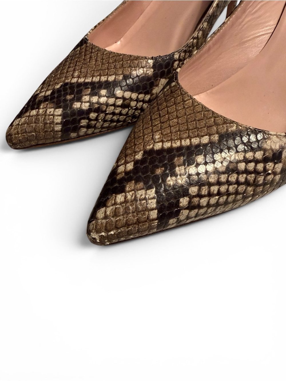 Kate Spade Melanie Python Snakeskin Kitten Heels Size 7 - Picture 6 of 13